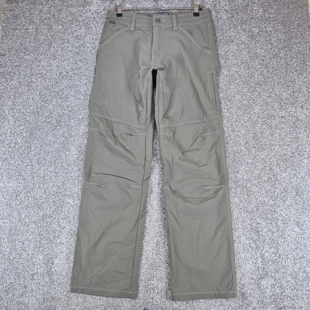 Kuhl Renegade Hiking Pant Mens 32x32 Green Cargo Pockets Articulated Knee